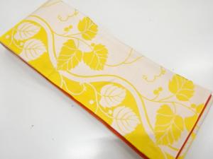 蔦の葉模様織り出し　半幅帯